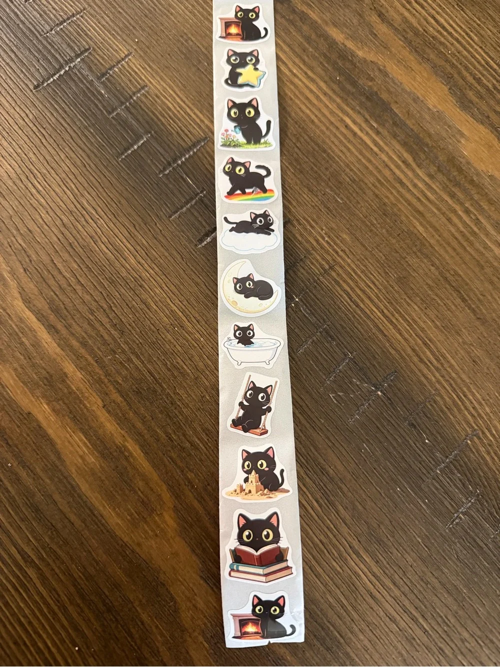 Zoey cat Sticker Sheet 500 stickers Cute Black Cat Designs